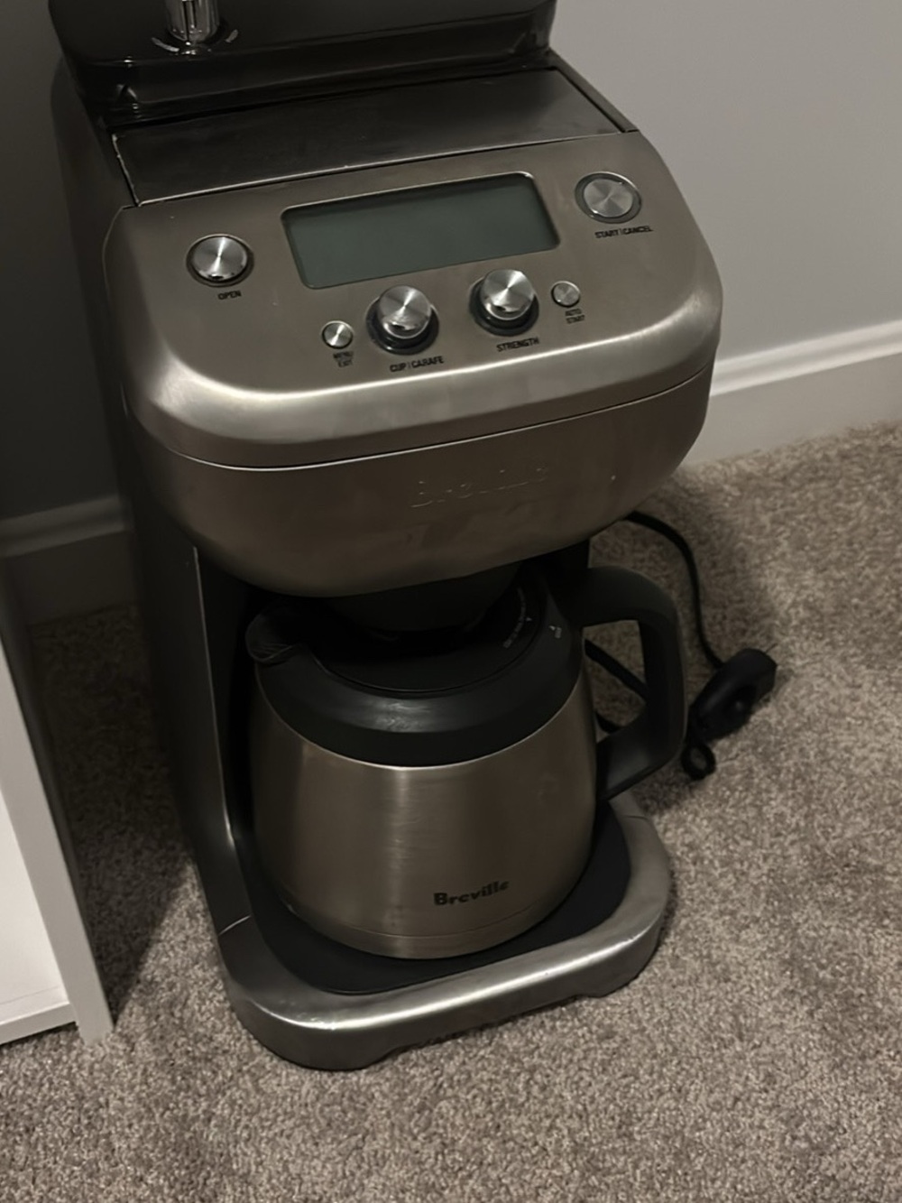 Breville Stainless Steel Coffee Maker in Silver and Black